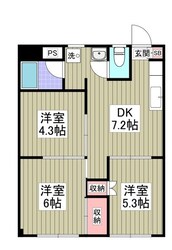 若葉駅 徒歩15分 1階の物件間取画像